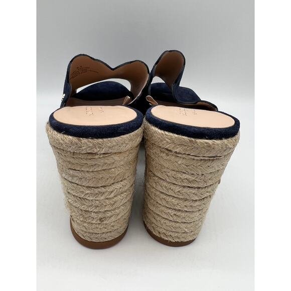 Kate Spade Toby Wedges Women's Espadrille Blue Sandal S8341002 Size US 8.5 - Picture 8 of 12